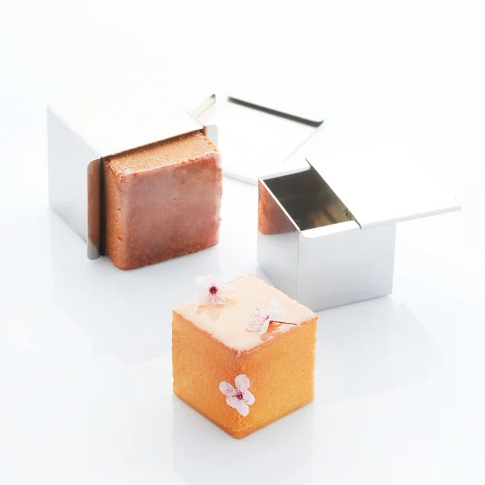 Martellato Mini Cubò Stainless Steel Travel Cake Mold 6 × 6 cm