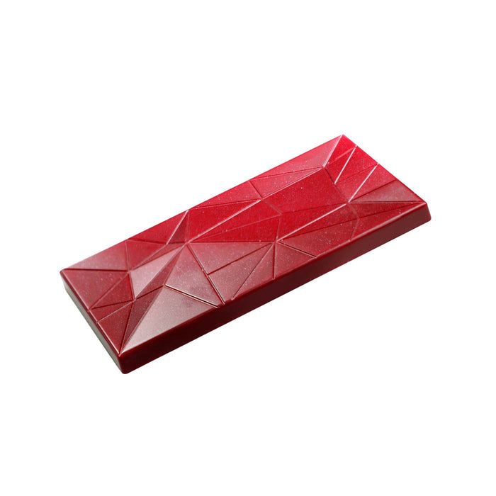 Martellato Mirror polycarbonate chocolate bar mold with 3 faceted geometric tablet cavities for professional chocolate production