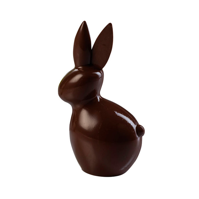 Martellato Mr Bunny 6 inch hollow chocolate mould for Easter, Transparent PETG chocolate mould with springs for hollow bunny casting
