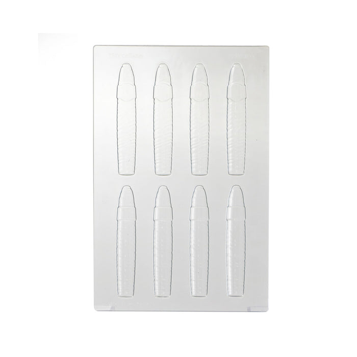 Martellato MR Cigar chocolate mold pack of 2 showing realistic cigar-shaped chocolate cavities (View 2)