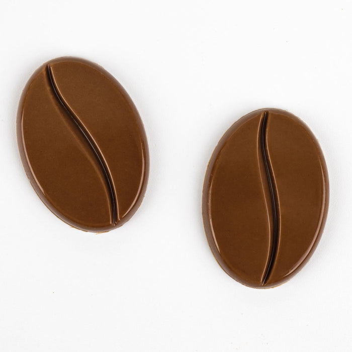Martellato MA6007 coffee bean shape polycarbonate chocolate mold with 24 cavities, Transparent coffee themed praline mold