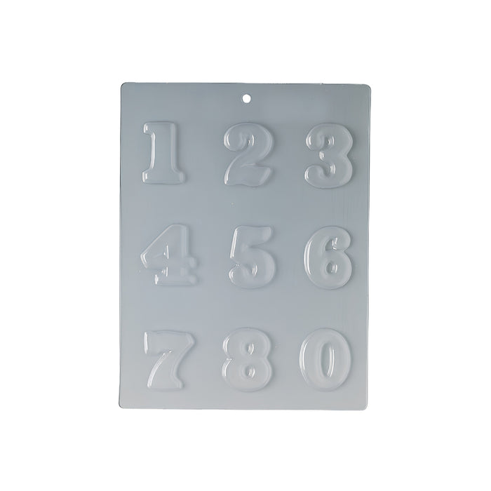 MARTELLATO Numbers 0-9 Thermoformed Choco Light Chocolate Mold