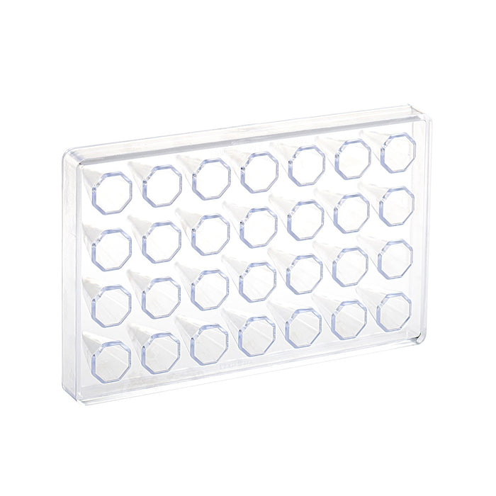 Martellato Octagonal Pyramid Polycarbonate Chocolate Mold, 28 Cavity