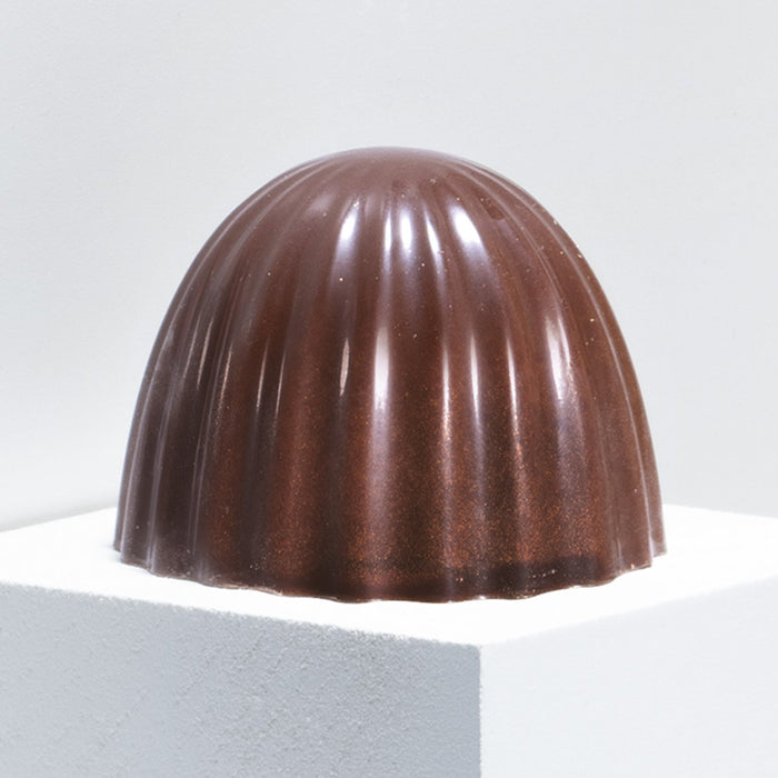 Martellato Pastry XL polycarbonate chocolate praline mold with large ribbed dome cavities
