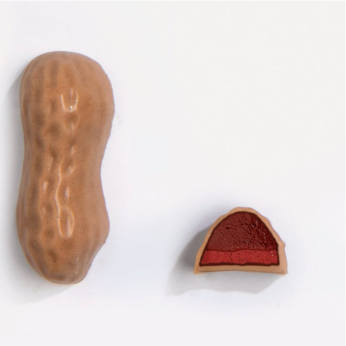 Martellato peanut-shaped praline chocolate made using polycarbonate mold MA1036 (View 3)