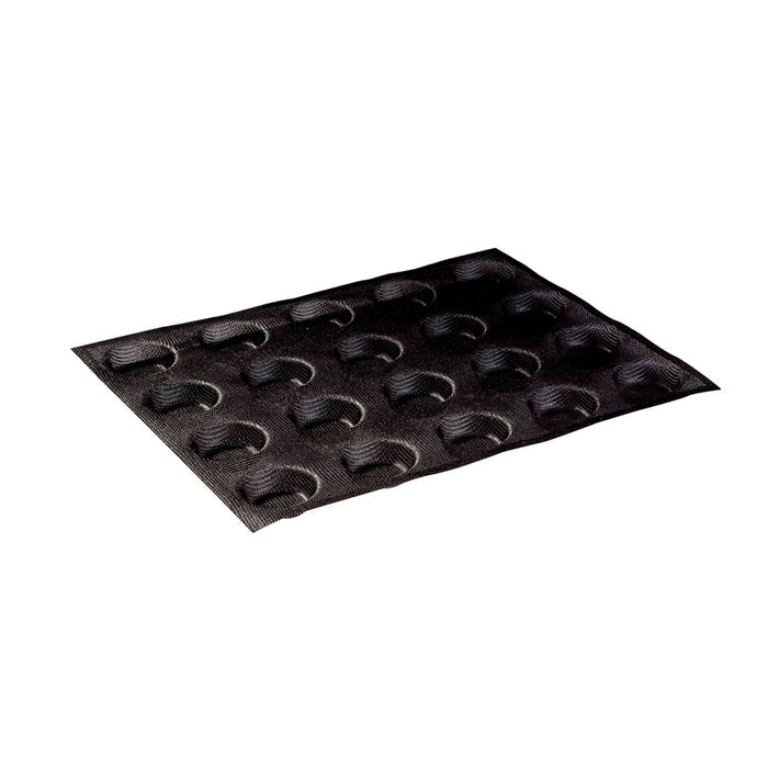 Martellato perforated round silicone micro mould set with 40 cavities for mini cakes and tart shells