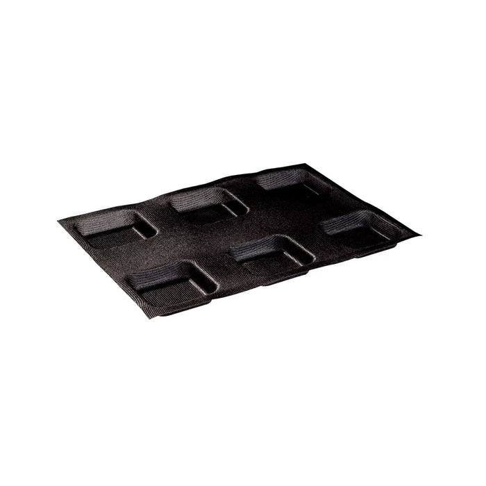 Martellato perforated square silicone mould set with 3.35 inch cavities for tart shells and mini cakes