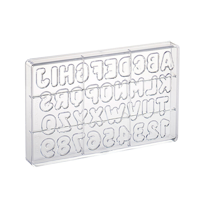 Martellato Polycarbonate Alphabet & Numeric Chocolate Mold Set