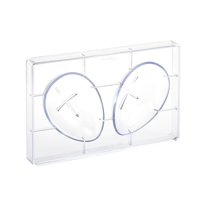 Martellato Polycarbonate Chocolate Hollow Easter Egg Mold, 3.54×5.12 in