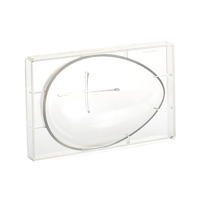 Martellato Polycarbonate Chocolate Hollow Easter Egg Mold, 6.18 × 8.94 in