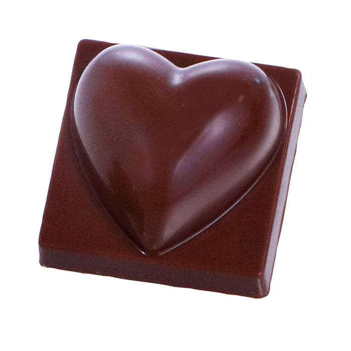 Martellato MA1062 Beat heart-shaped polycarbonate chocolate mold with 24 cavities for artisan pralines