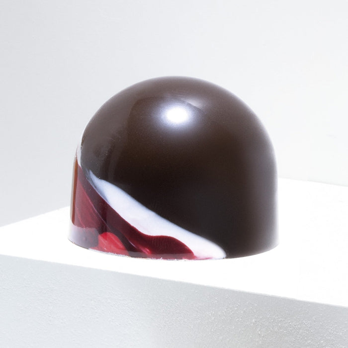 Martellato Dome XL polycarbonate chocolate mold with 12 dome-shaped praline cavities