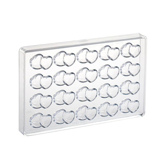 Martellato Praline Double Hearts Mold, 20 Cavities