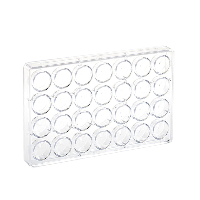 MA1007 Martellato prisma circle polycarbonate praline chocolate mold with 28 cavities (View 2)