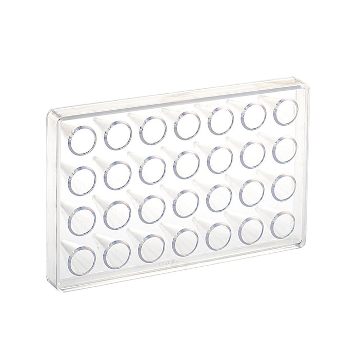 Martellato Pyramid Cone Polycarbonate Chocolate Mold, 28 Cavity
