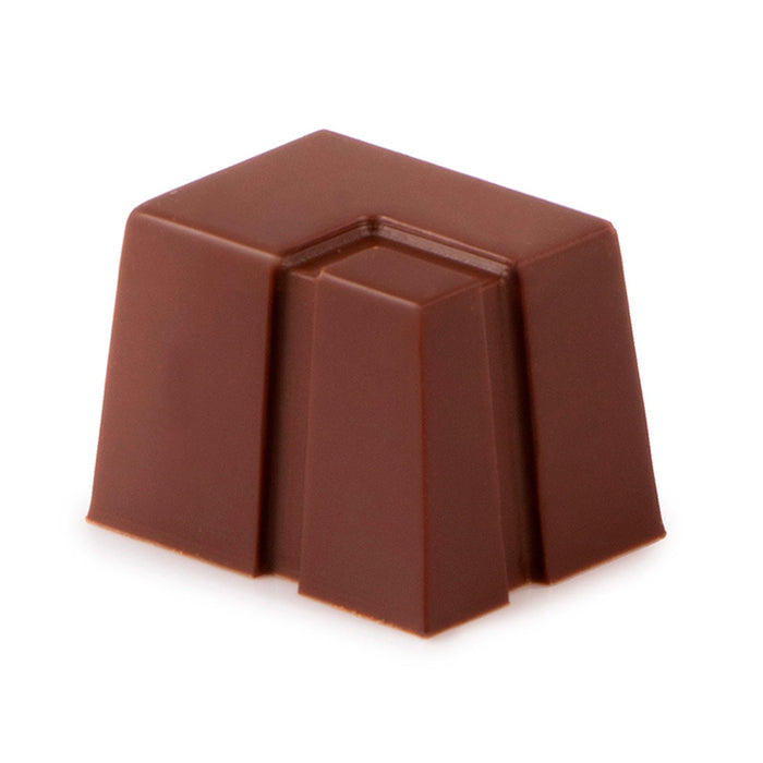 Martellato rectangular polycarbonate chocolate mold with 28 cavities for professional praline and bonbon production
