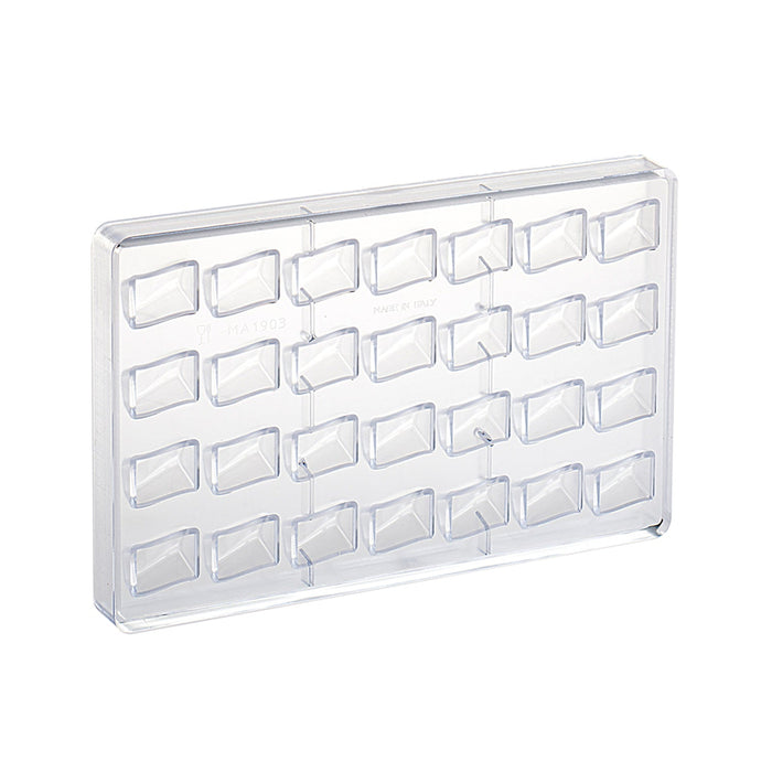 Martellato Rectangular Polycarbonate Chocolate Mold, 28 Cavities
