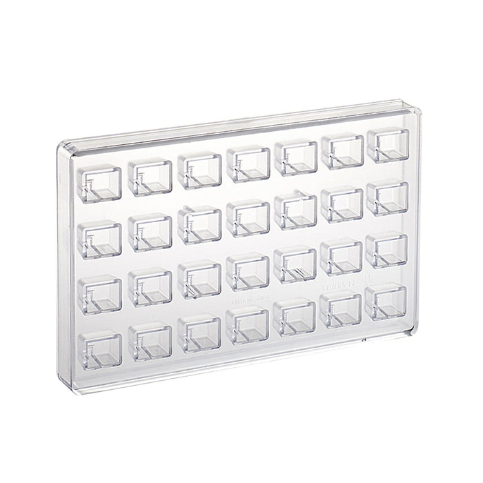 Martellato Rectangular Polycarbonate Chocolate Mold, 28 Cavities
