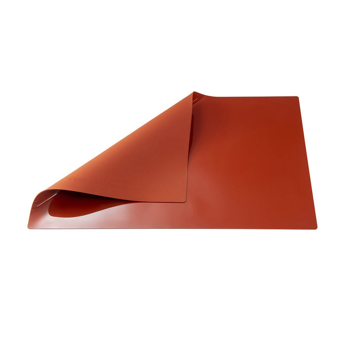 Martellato SILICOPAT2/R red silicone baking mat measuring 12.2 by 20.1 inches for professional baking and cooking (View 2)