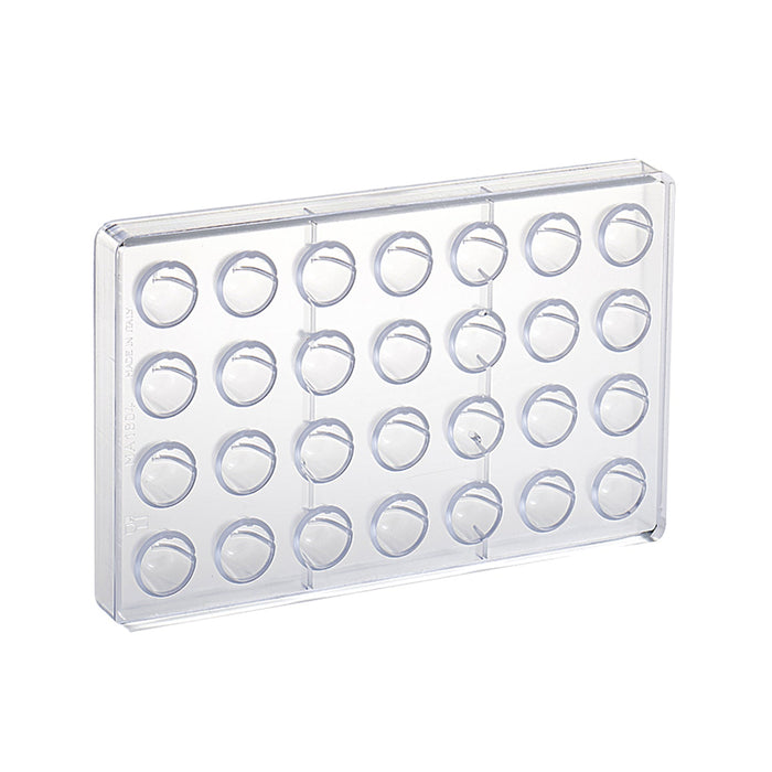 Martellato Round Dome Polycarbonate Chocolate Mold, 28 Cavities