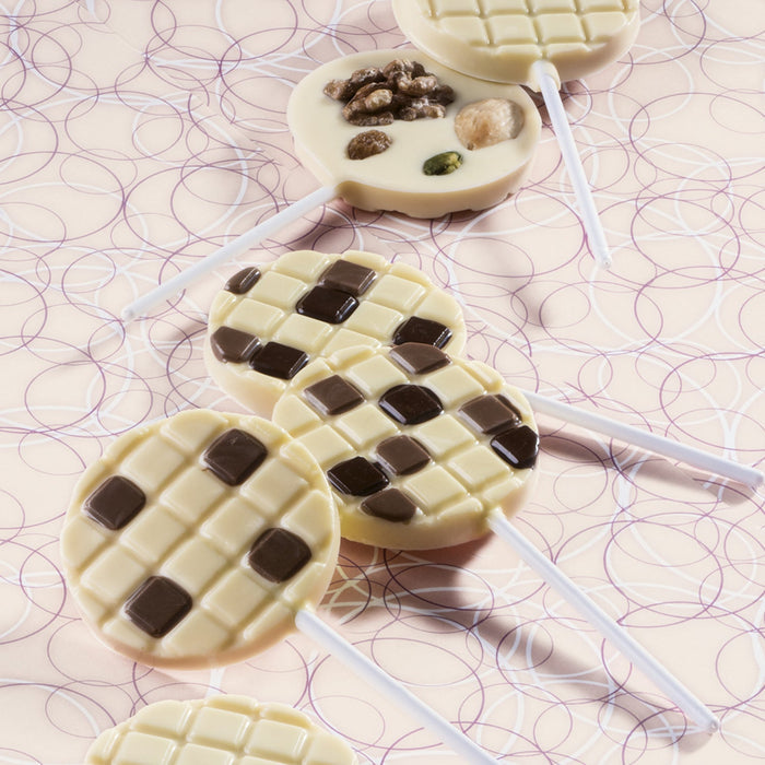 Martellato Round Lollipop Bar Chocolate Mold, 2.36 in, Pack of 2