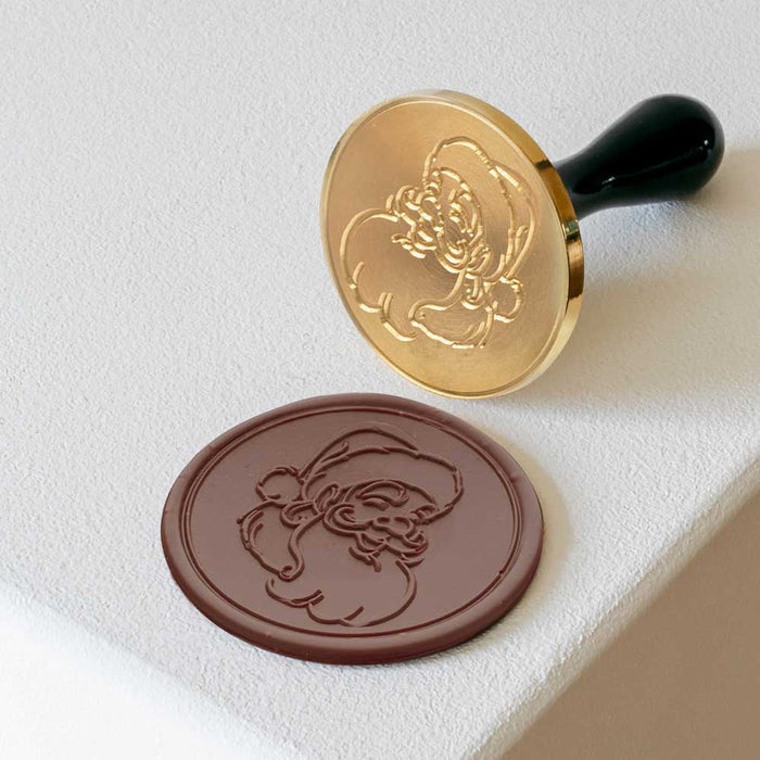 Martellato Santa chocolate stamp Ø60 mm product image,
Martellato Santa decorating stamp designed by Frank Haasnoot,
Martellato chocolate stamp for creating Santa Claus chocolate decorations and Christmas desserts