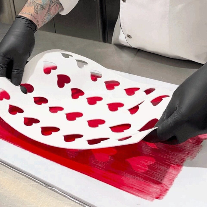 Martellato Silicone Chablon Decorative Hearts Mold, 3 Sizes, 28 Cavities