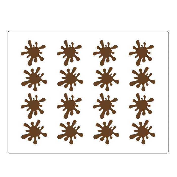 Martellato Silicone Chablon Spot Decoration Mold, 16 Cavities
