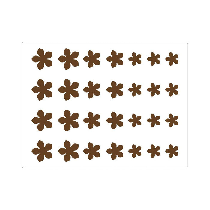 Martellato Silicone Flower Chablon Decorative Chocolate Stencil Sheet, 3 Sizes