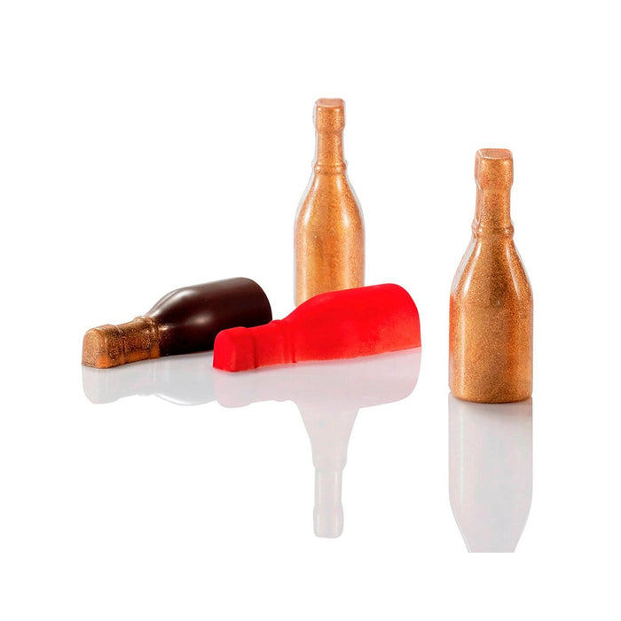 Martellato polycarbonate small bottle chocolate mold with 18 cavities for novelty pralines