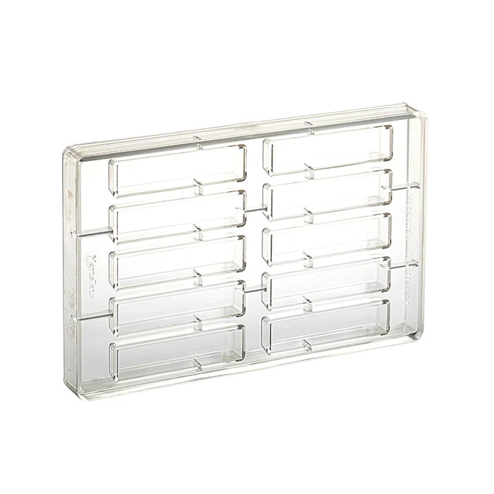 Martellato Snack Plain Polycarbonate Chocolate Mold, 10 Cavity