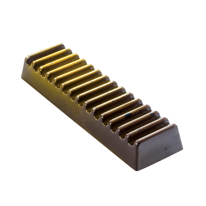 Martellato snack stairs polycarbonate chocolate bar mold with 8 cavities for professional chocolate production