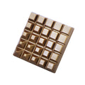 Martellato square 50 g polycarbonate chocolate bar mold with 6 tablet cavities for professional chocolate production
