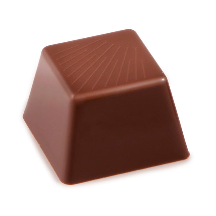 Martellato square polycarbonate chocolate mold with 28 cavities for professional praline and bonbon production