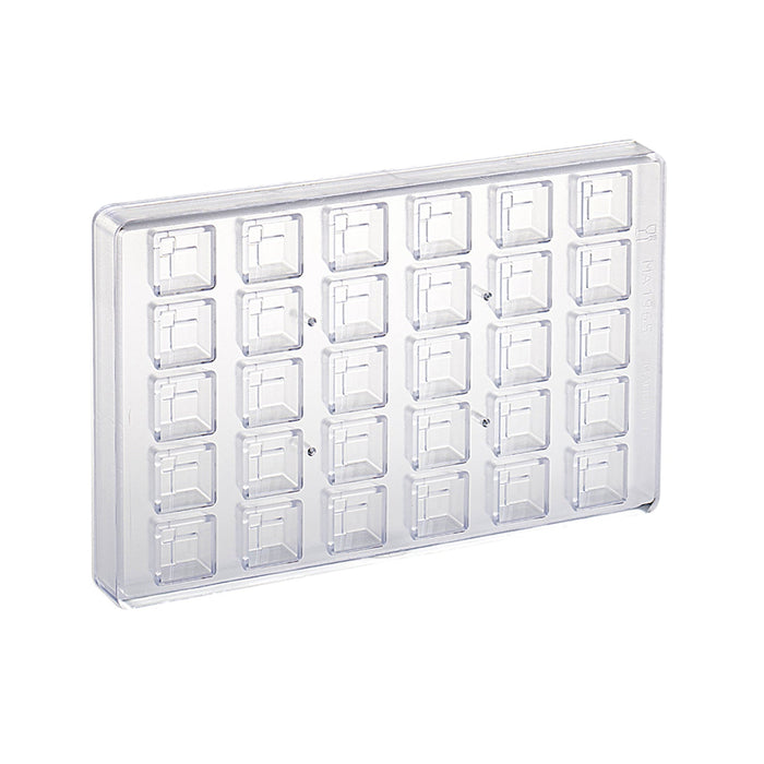 Martellato Square Praline Polycarbonate Chocolate Mold, 30 Cavity