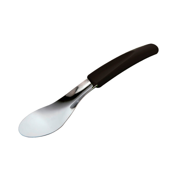 Martellato stainless steel ice cream spatula with black handle product image,
Martellato professional gelato spatula with ergonomic black handle,
Martellato stainless steel spatula for serving ice cream, gelato, and frozen desserts