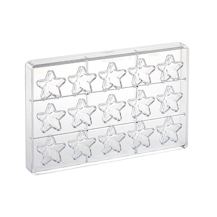 Martellato Star Polycarbonate Chocolate Mold, 15 Cavity