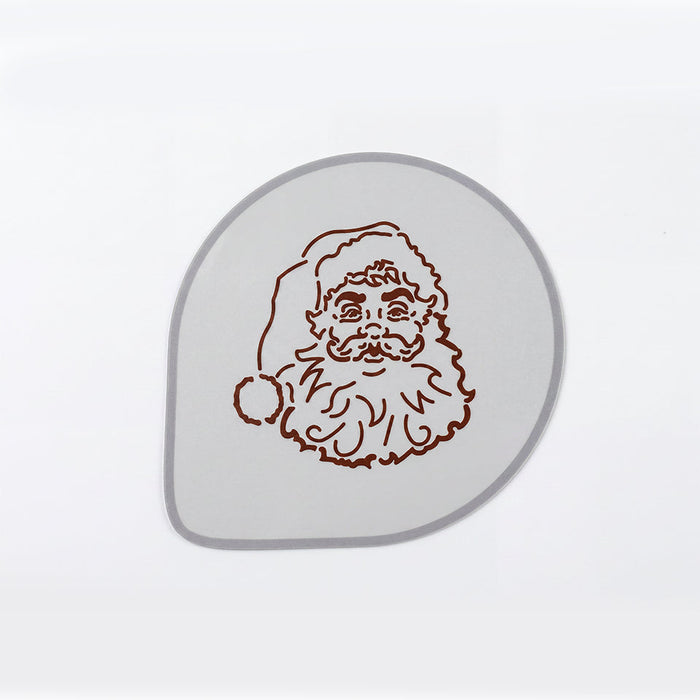 Martellato Stencil Santa D260 mm product image,
 Reusable Santa cake stencil for decorating Christmas cakes cookies and festive desserts,
 Martellato Italian made Santa decorating stencil for holiday baking and pastry creations
