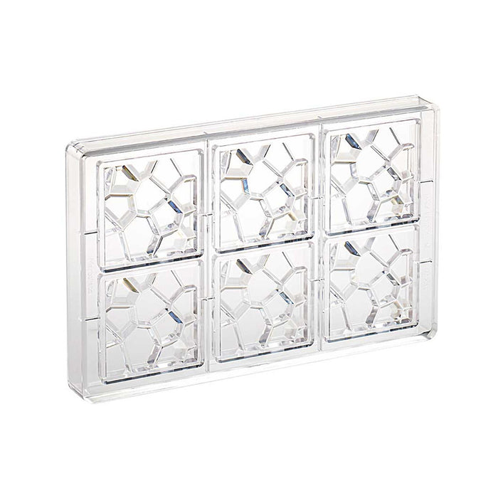 Martellato Stone Chocolate Bar Polycarbonate Mold, 6 Cavity