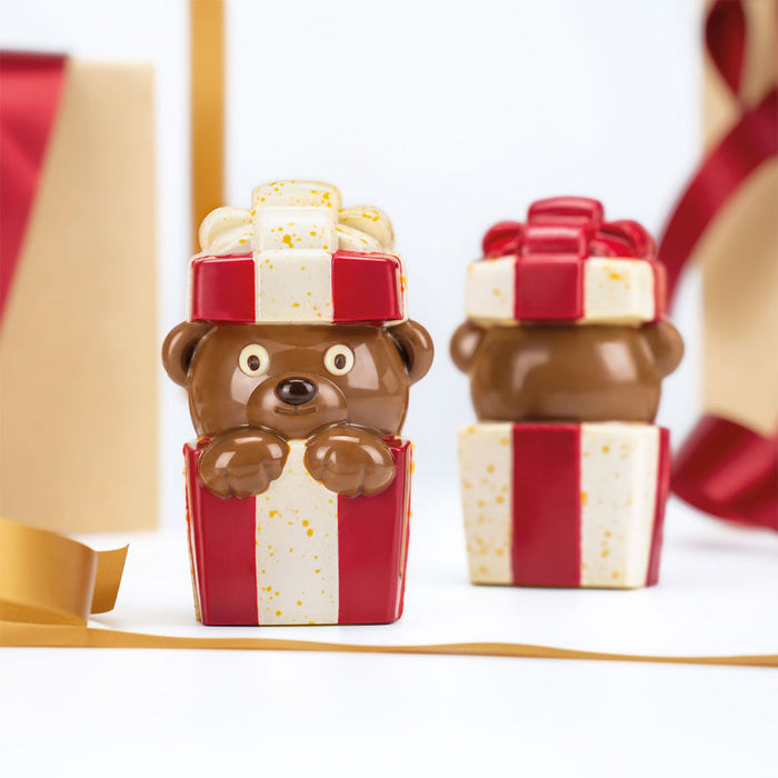 Martellato Surprise Bear 3D Polycarbonate Chocolate Mold, 2-Piece Set