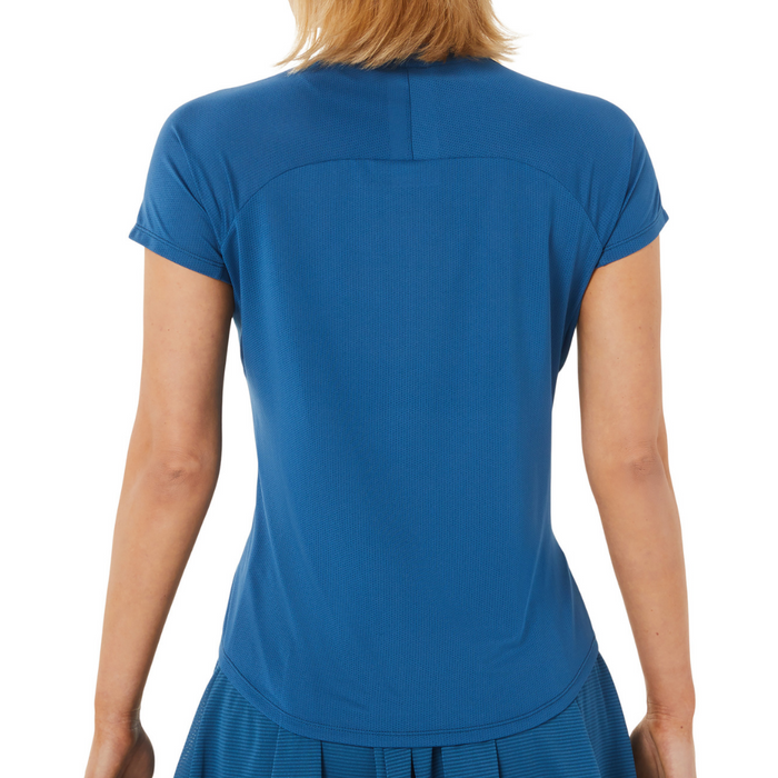 Asics Match Actibreeze SS Women Tennis Top - Oasis Green/Light Indigo