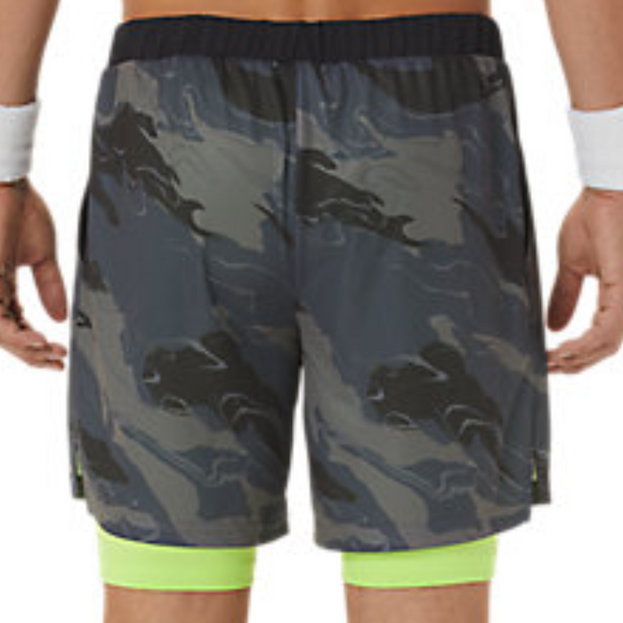 Asics Match Graphic 7in Men Tennis Short - Carrier Grey