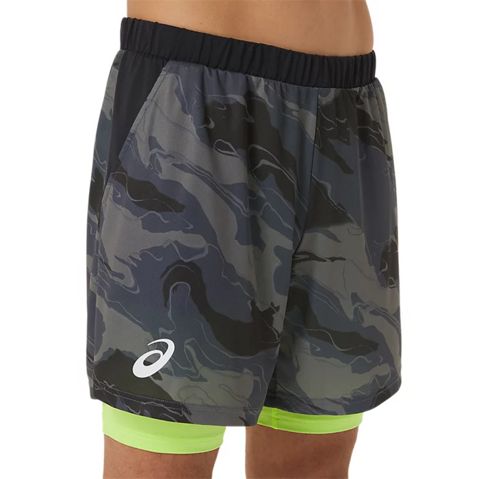Asics Match Graphic 7in Men Tennis Short - Carrier Grey