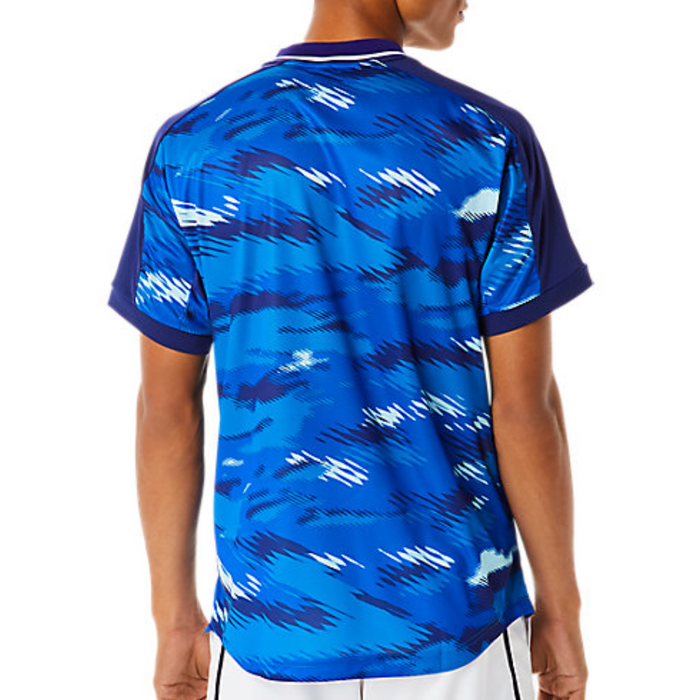 Asics Match Graphic Short Sleeve Men Tennis Top - Dive Blue