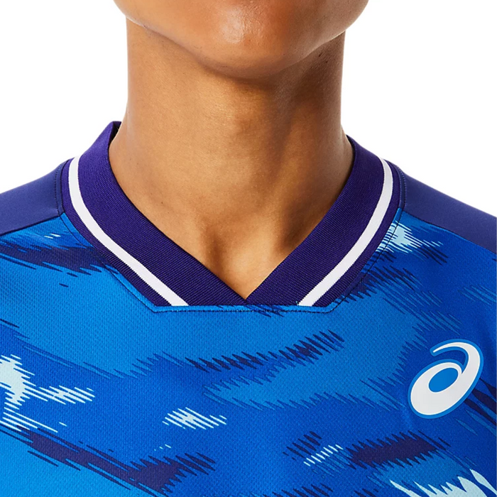 Asics Match Graphic Short Sleeve Men Tennis Top - Dive Blue