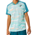 Asics Match Graphic Short Sleeve Mens Tennis Top - Misty Pine