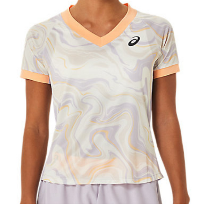 Asics Match Graphic Short Sleeved Women Tennis Top - Dusk Violet
