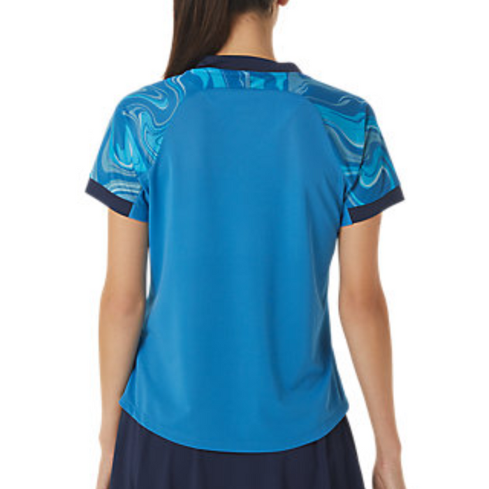Asics Match  Graphic Short Sleeved  Women Tennis Top -  Reborn Blue
