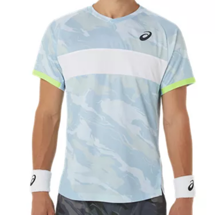 Asics Match Graphic SS Men Tennis Top - Soft Sky