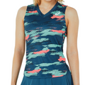 Asics Match Graphic Womens Tennis Tank - Light Indigo